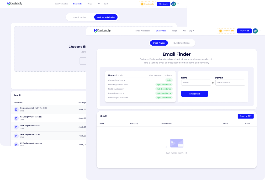 Enter Full Name & Company Domain — EmailVerify.io