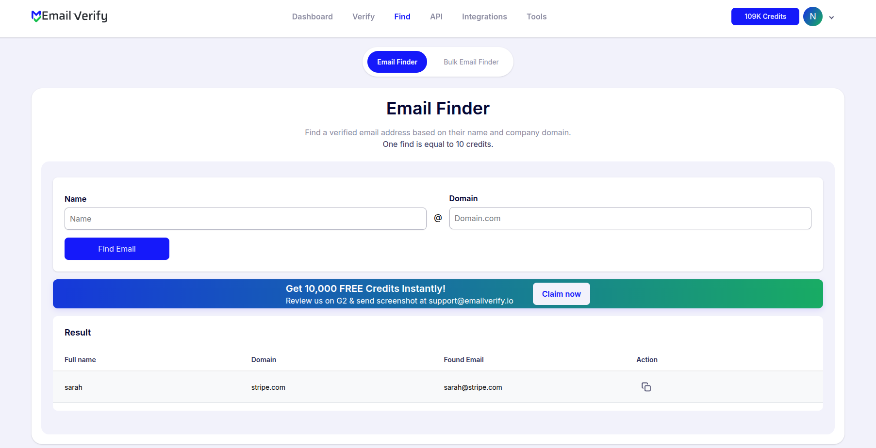 Get the Verified Email & Export — EmailVerify.io
