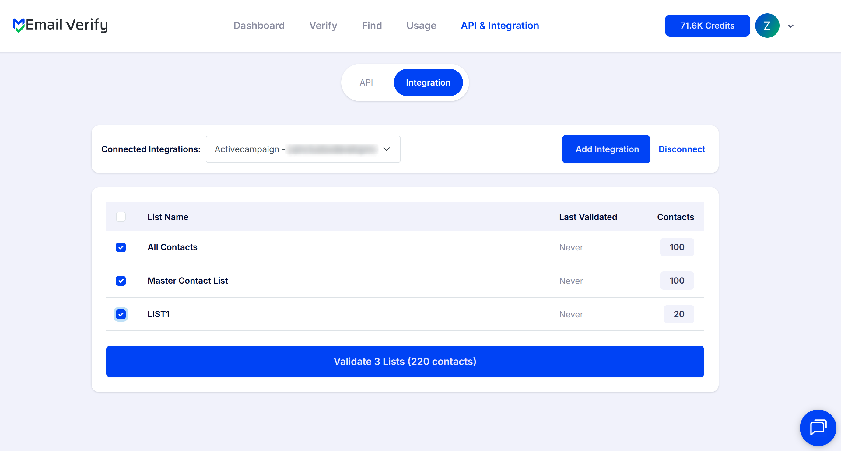 Step 5: Step 5: Select Lists to Verify