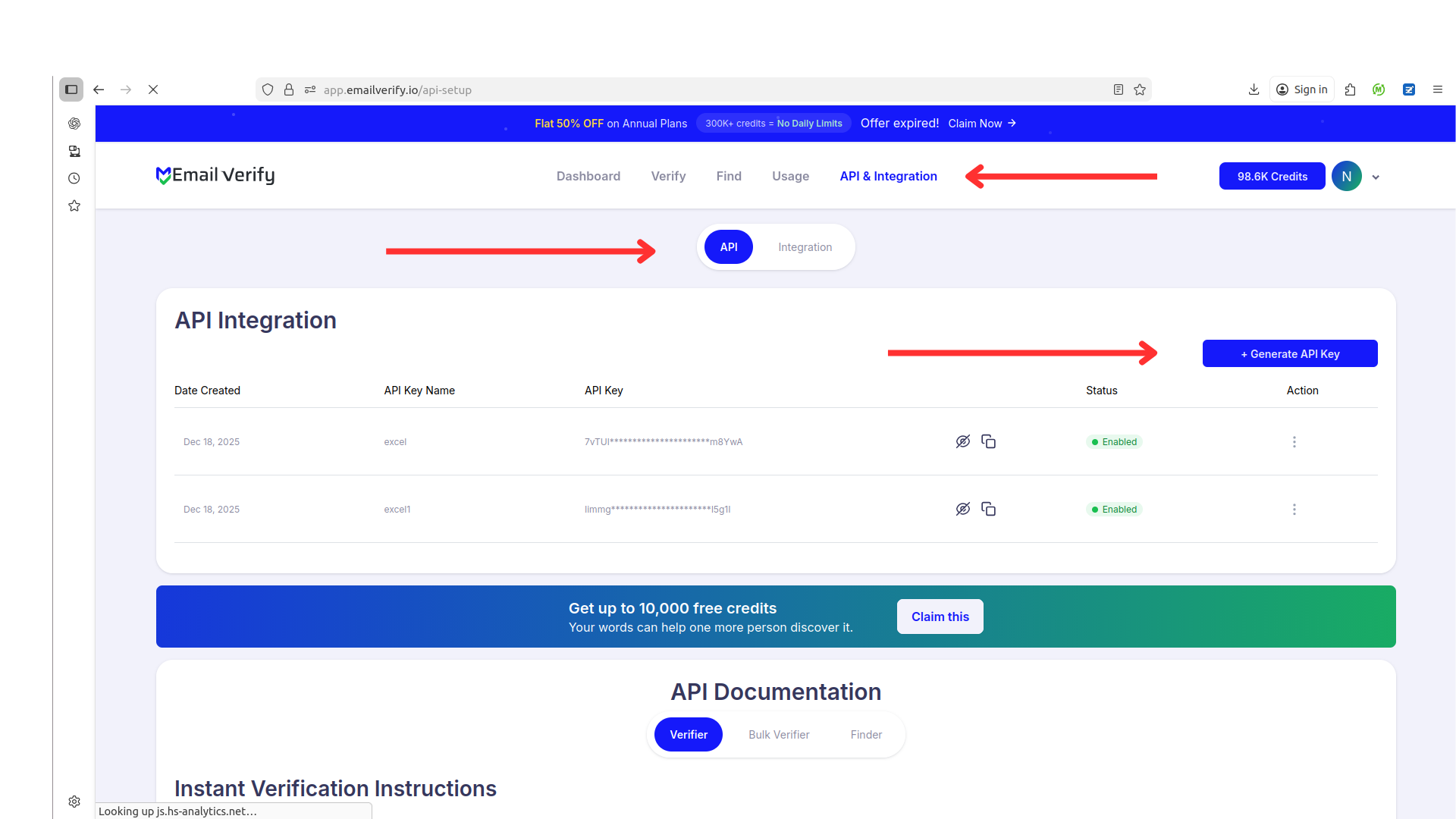 Step 3: Step 3: Generate Your API Key