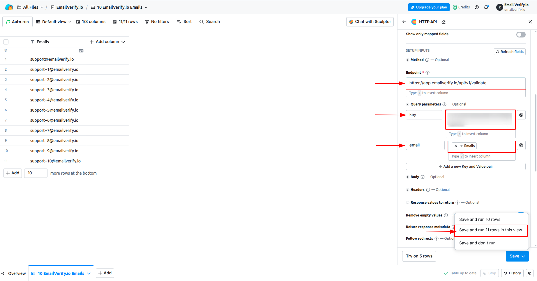 Step 6: Step 6: Set Parameters & Key