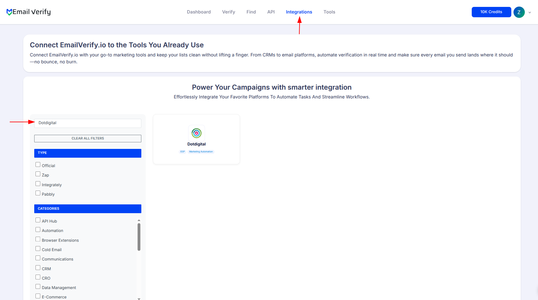 Step 1: Step 1: Sign in to EmailVerify.io