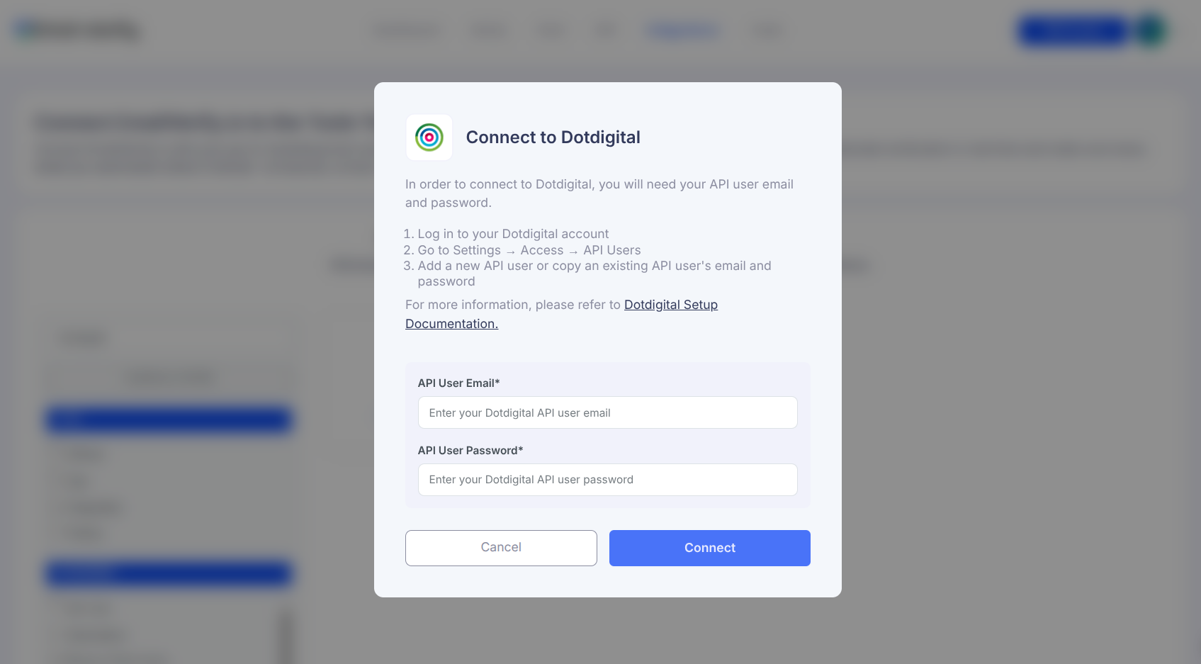 Step 2: Step 2: Select Dotdigital