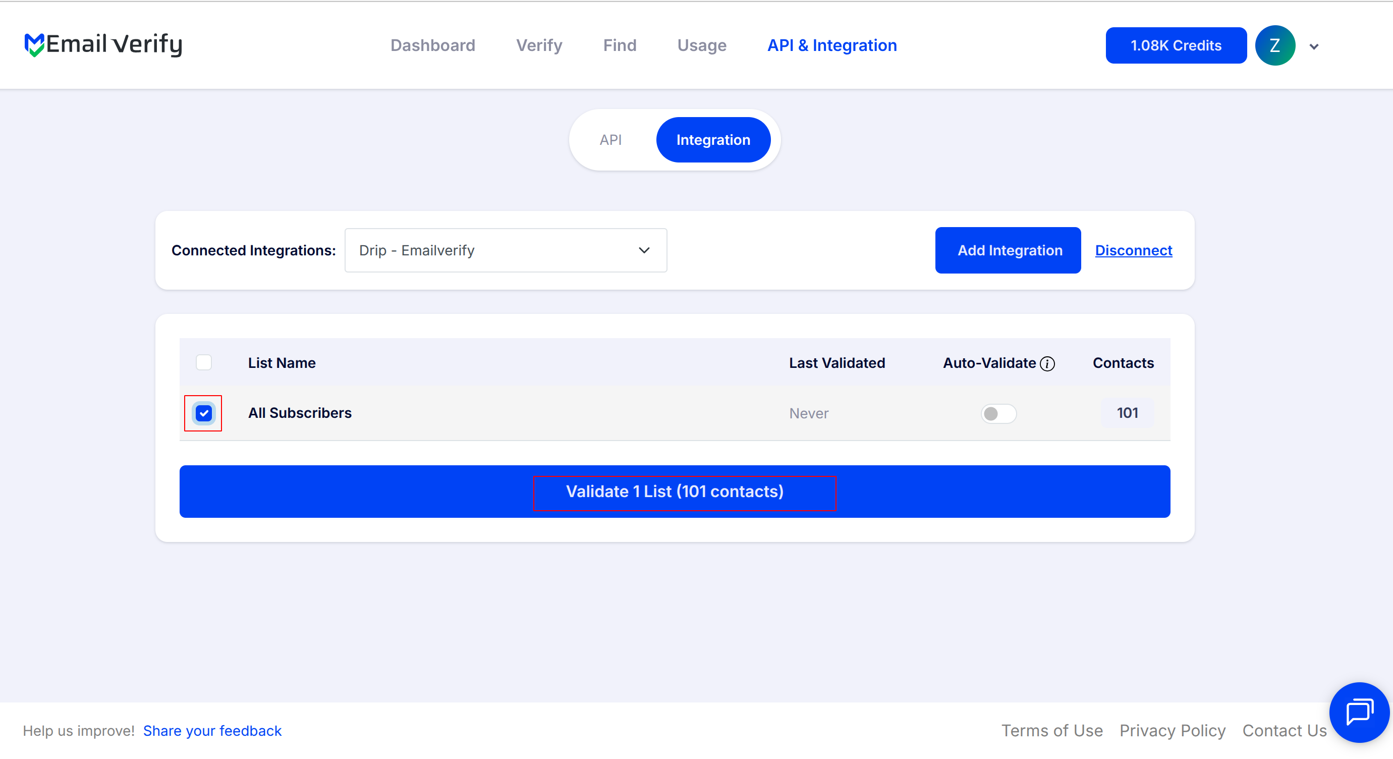 Step 6: Step 6: Select Lists to Verify