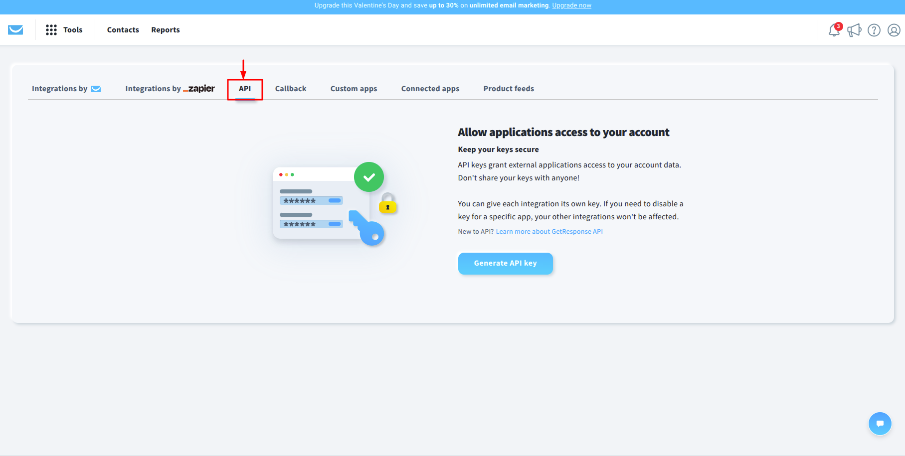 Step 4: Step 4:  Go to API Page