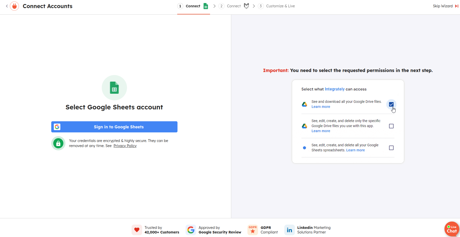 Step 7: Step 7: Provide Permissions