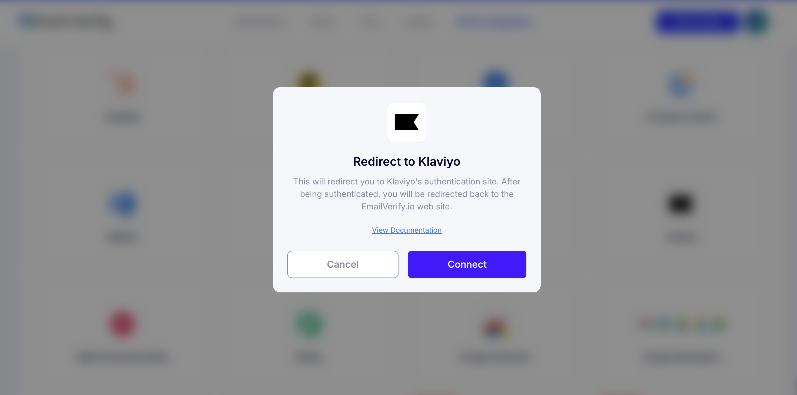 Step 2: Step 2: Open the Klaviyo Integration