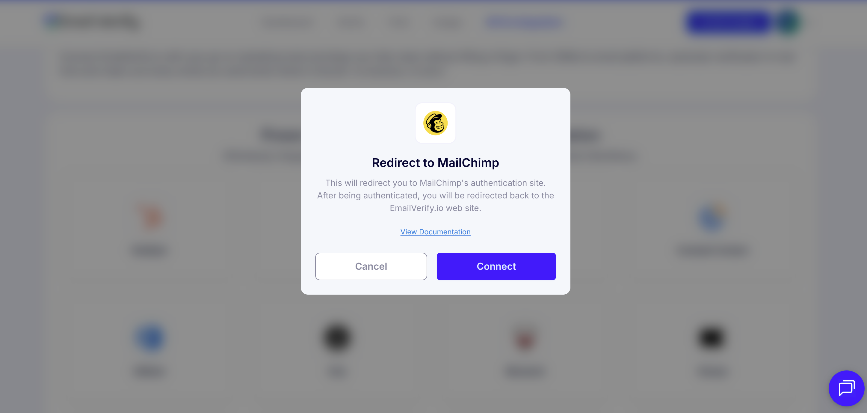 Step 2: Step 2: Open the Mailchimp Integration