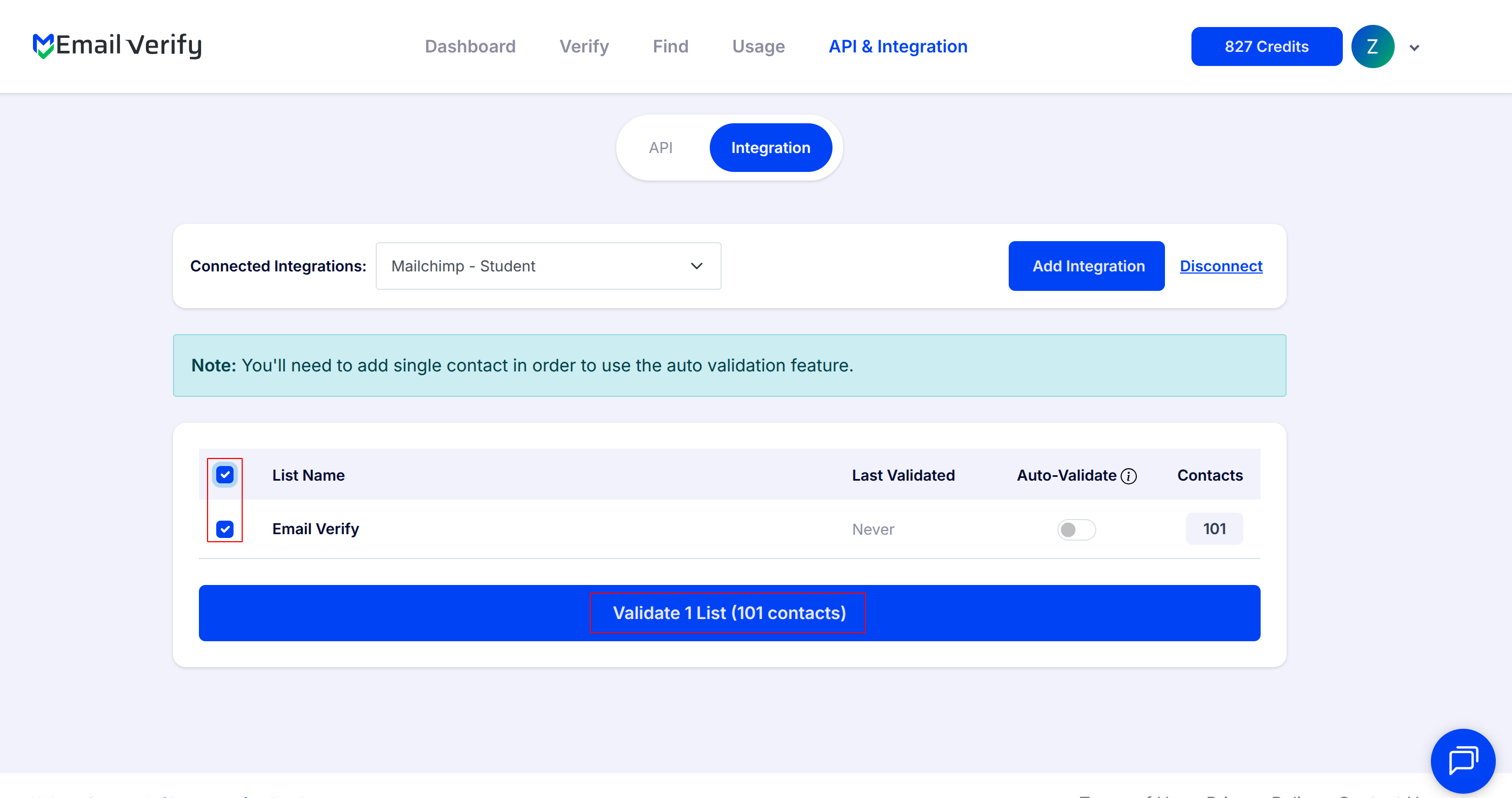 Step 6: Step 6: Select Lists to Verify