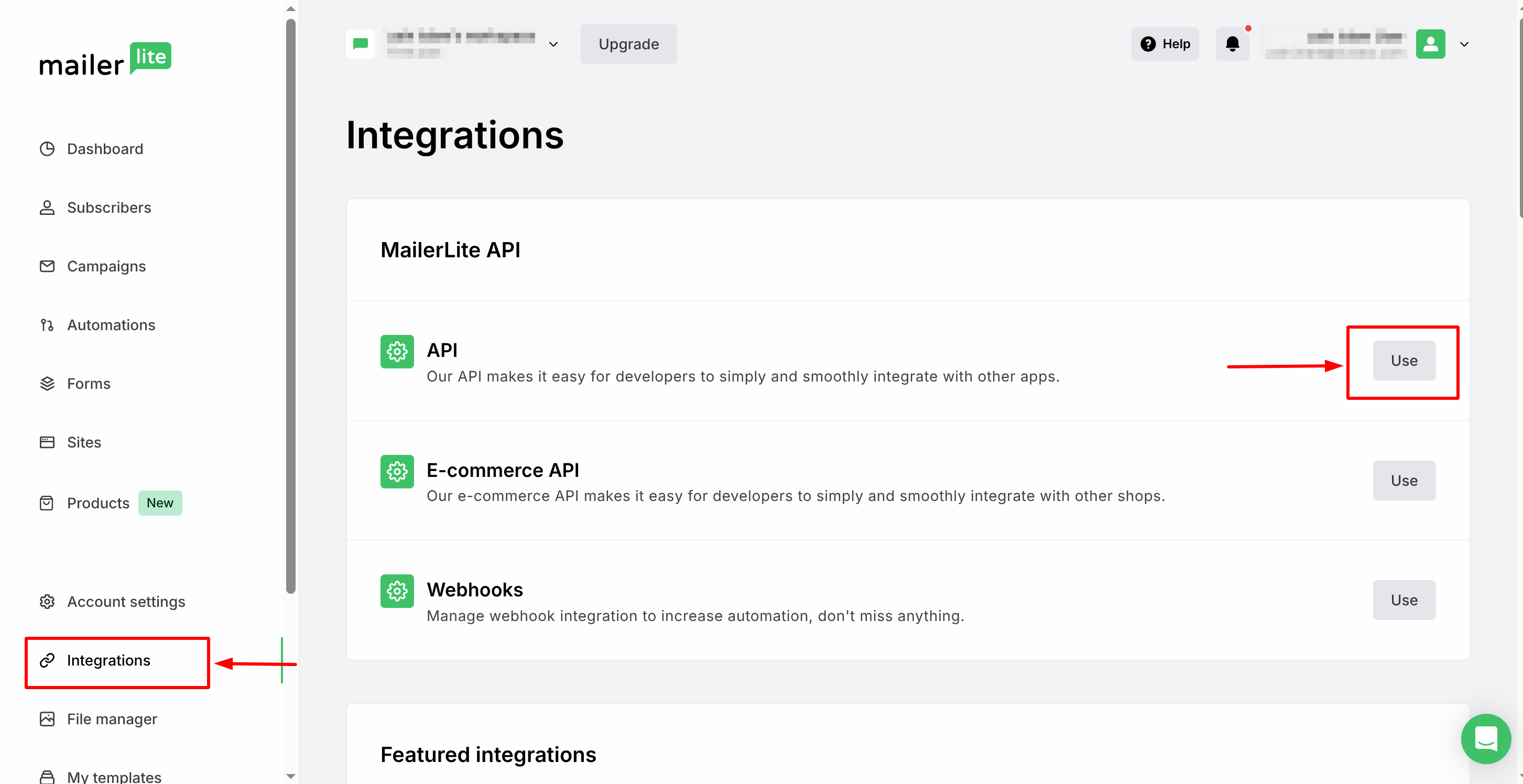 Step 4: Step 4: MailerLite Integration page