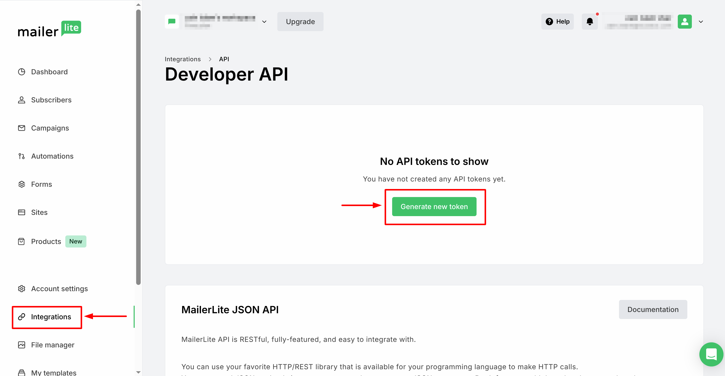 Step 5: Step 5: Generate API token
