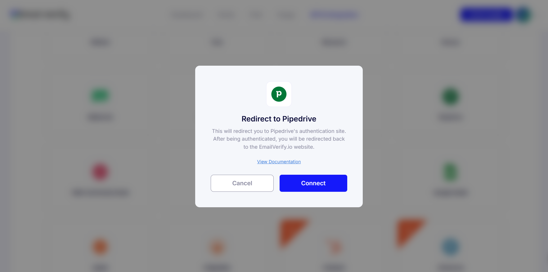 Step 2: Step 2: Open the Pipedrive Integration