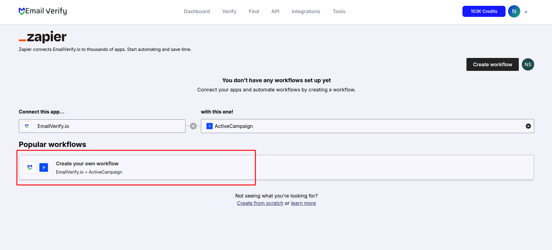 Step 4: Step 4: Select a Workflow